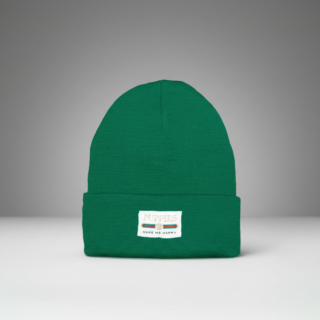 Pup Lux | Gold Label Waffle Beanie - Puppies Make Me Happy