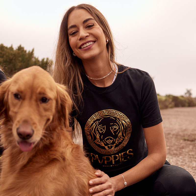 Verdoggie | Gold Foil Crop Tee