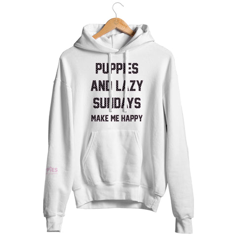 Puppies and Lazy Sundays Hearts | Pullover Hoodie
