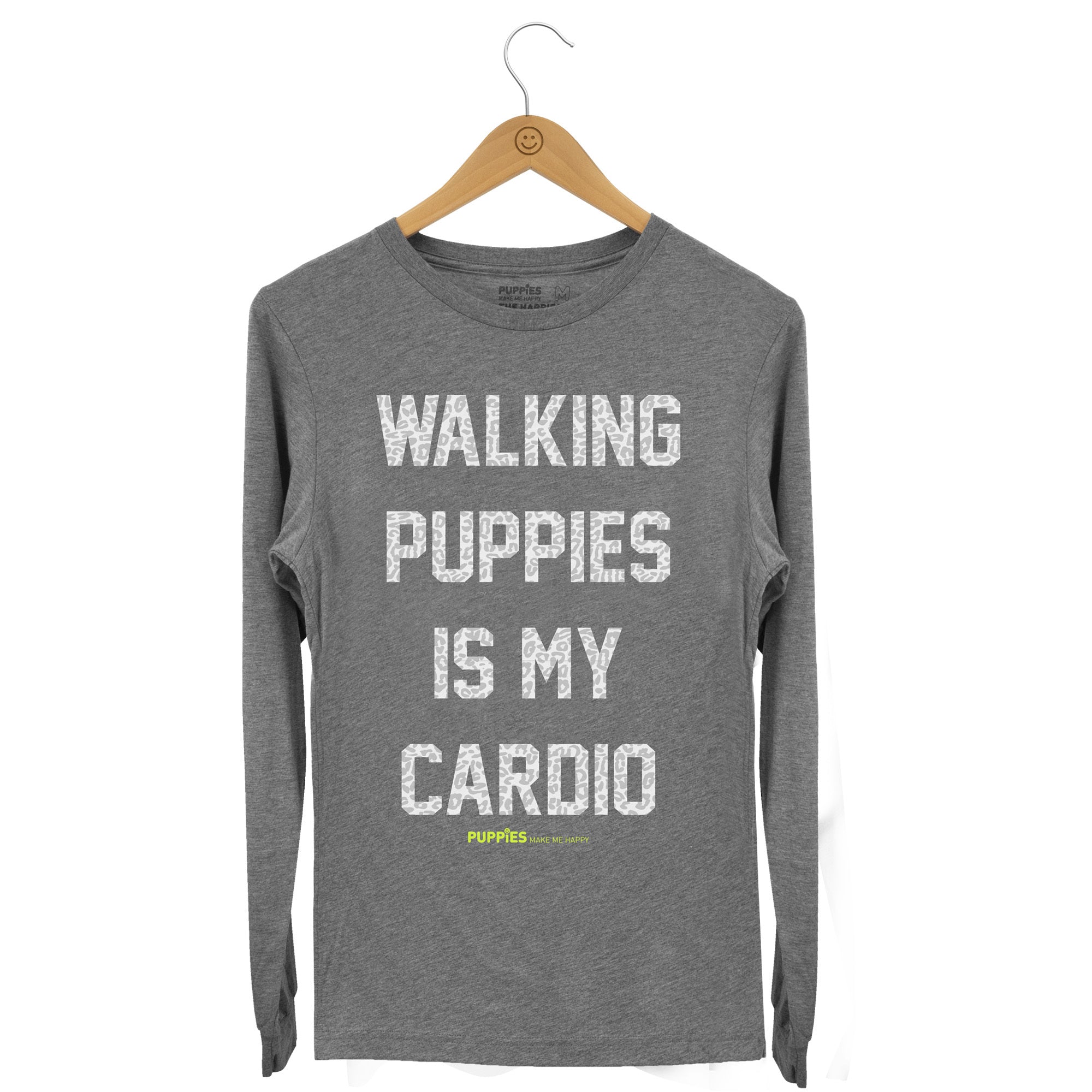 Walking Puppies is My Cardio Leopard Print | Long Sleeve