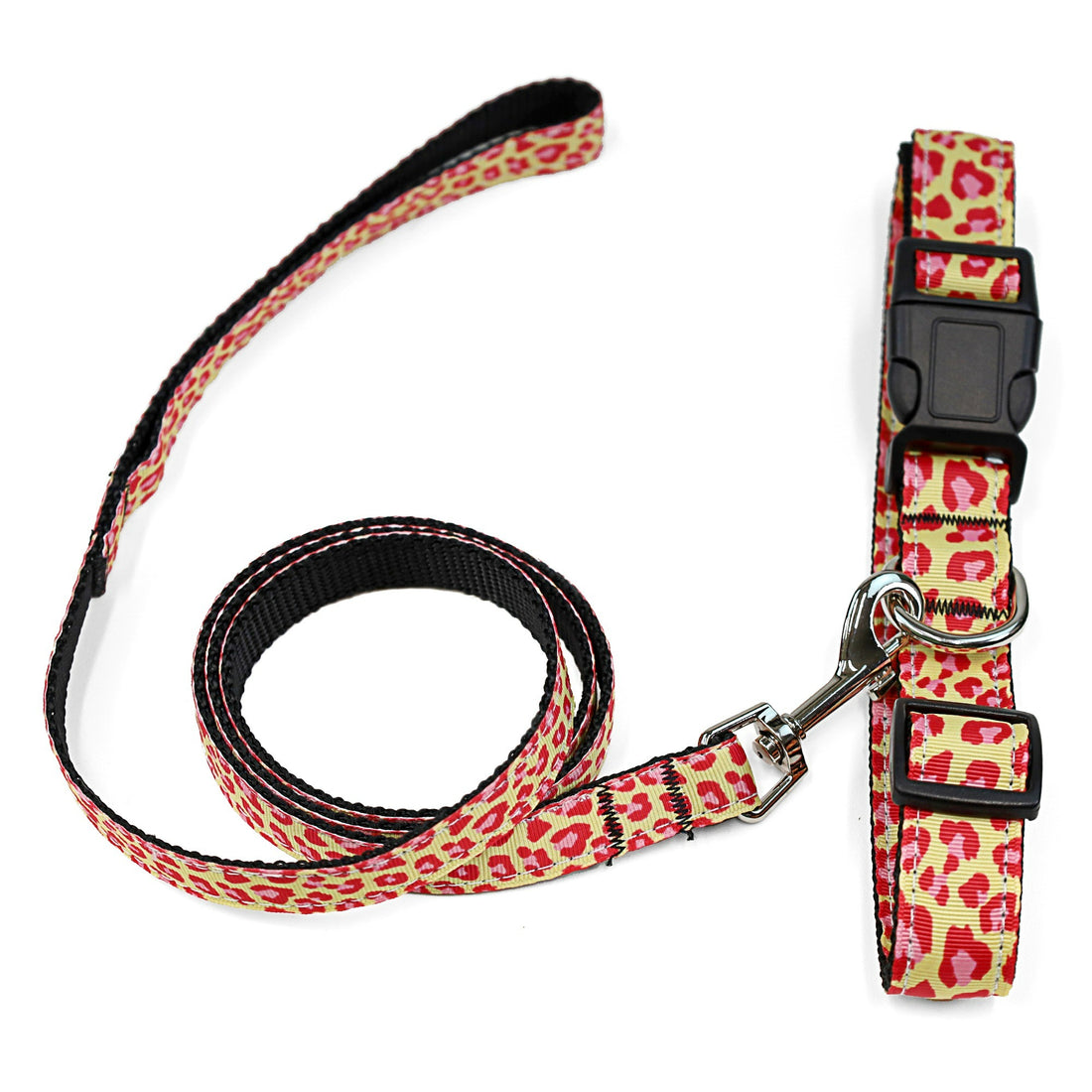 Pink Leopard | Dog Collar & Leash