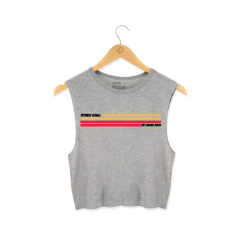 Puppies Fitness Stripes | Crop Top