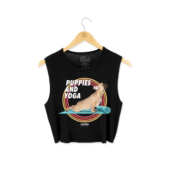 Puppies & Yoga Mat | Crop Top