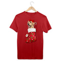 Custom Dog Photo Christmas Stocking T-Shirt | Personalized Best Holiday Gift for Dog Lovers - Puppies Make Me Happy