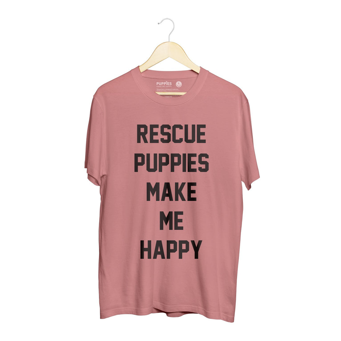 Rescue Puppies Title | Uni-Sex Crewneck Tee - Puppies Make Me Happy