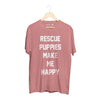 Rescue Puppies Title | Uni-Sex Crewneck Tee - Puppies Make Me Happy