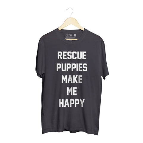 Rescue Puppies Title | Uni-Sex Crewneck Tee - Puppies Make Me Happy
