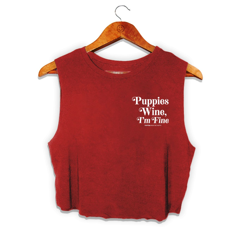 Puppies & Wine 2.0 | Crop Top