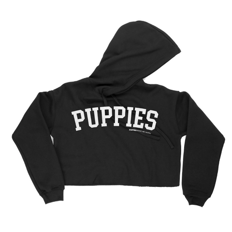Collegiate Puppies | Crop Hoodie