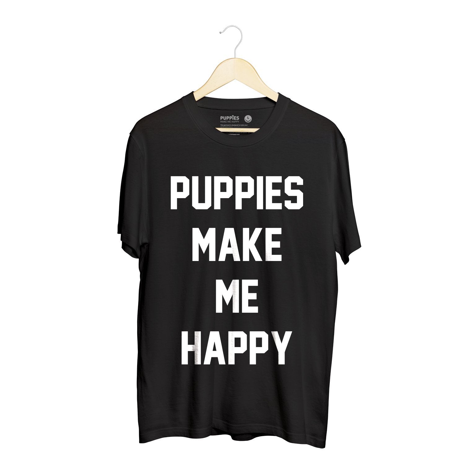 Title Tee | Uni-Sex Crewneck Tee - Puppies Make Me Happy