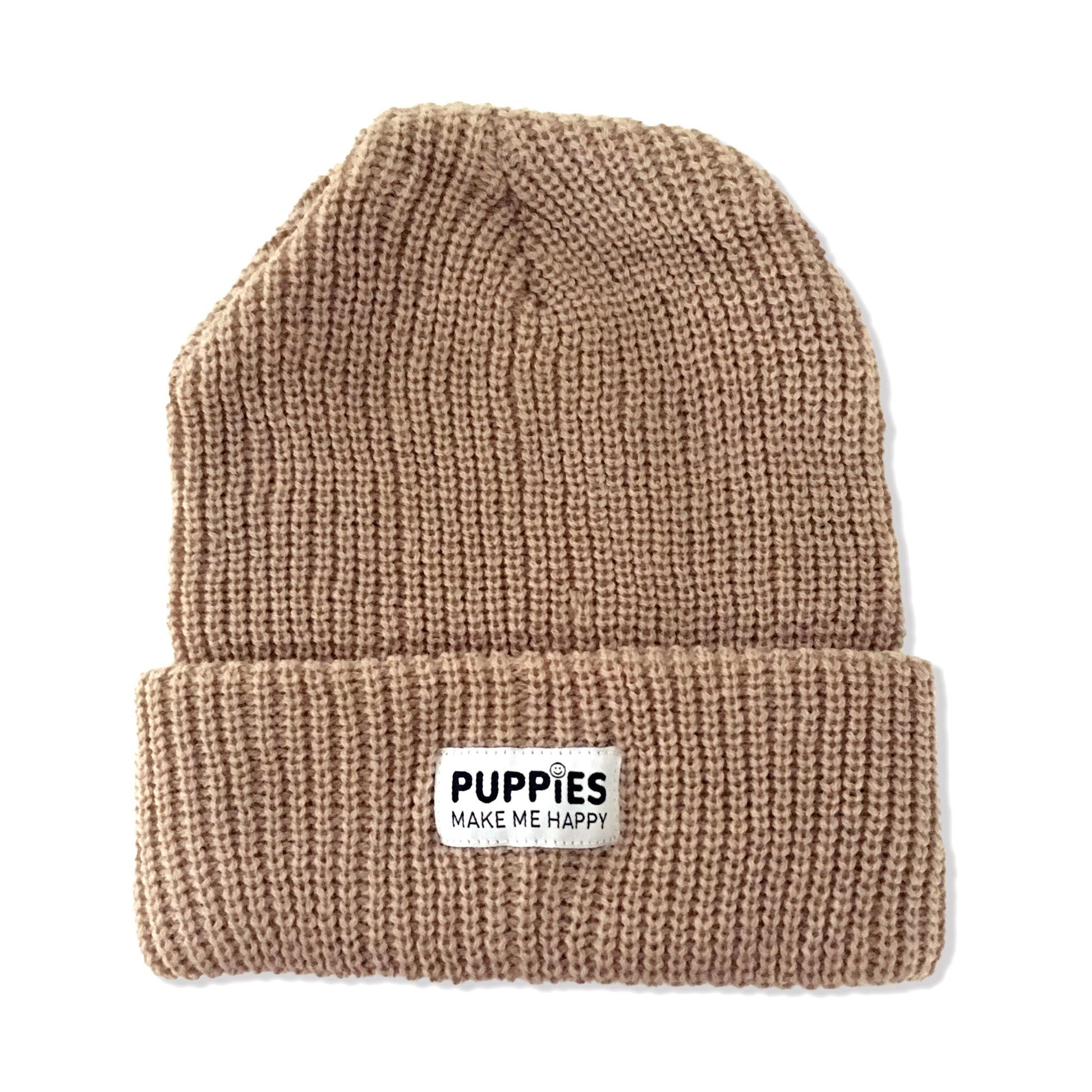 Company Label Beanie - Puppies Make Me Happy