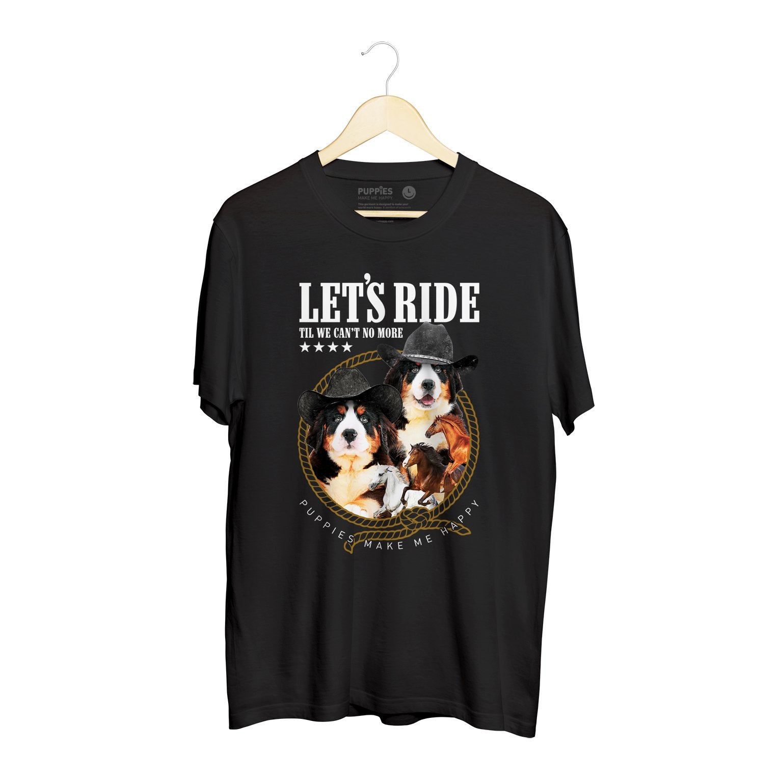 Let's Ride | Soft Cotton Uni-Sex  Tee - Puppies Make Me Happy