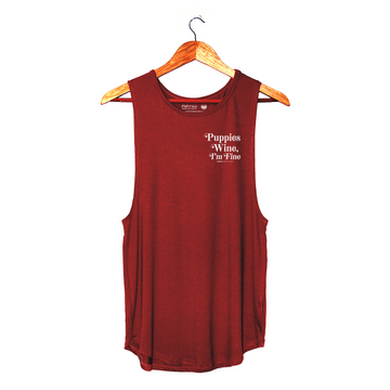 Puppies & Wine 2.0 - Women's Sleeveless