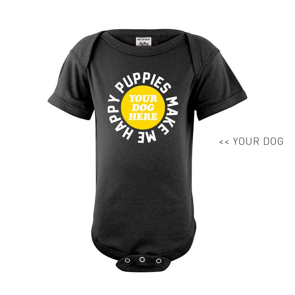 Your Dog Here - Smiley - Kid Onesie - Puppies Make Me Happy