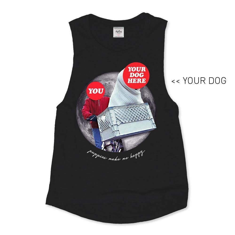 Your Dog Here | Custom Phone Home Muscle Tank | Gift for Dog Lovers - Puppies Make Me Happy