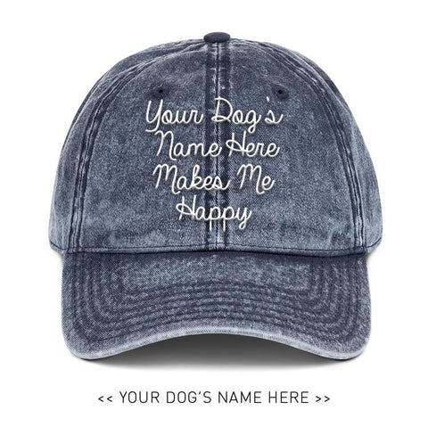 Your Dog Here - Love Letter - Vintage Dad Hat - Puppies Make Me Happy
