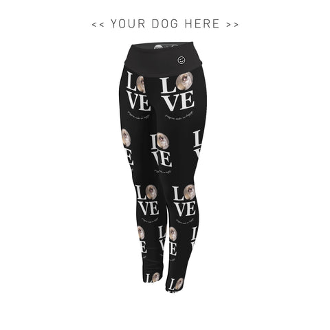 Your Dog Here - True Puppy Love - Adult Leggings - Puppies Make Me Happy