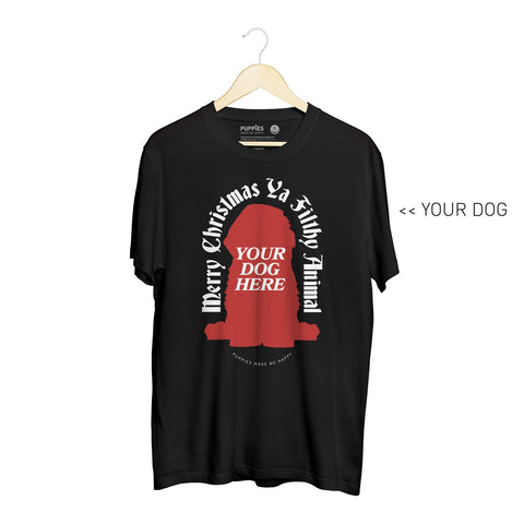 Your Dog Here - My Christmas Miracle | Soft Cotton Uni-Sex  Tee - Puppies Make Me Happy