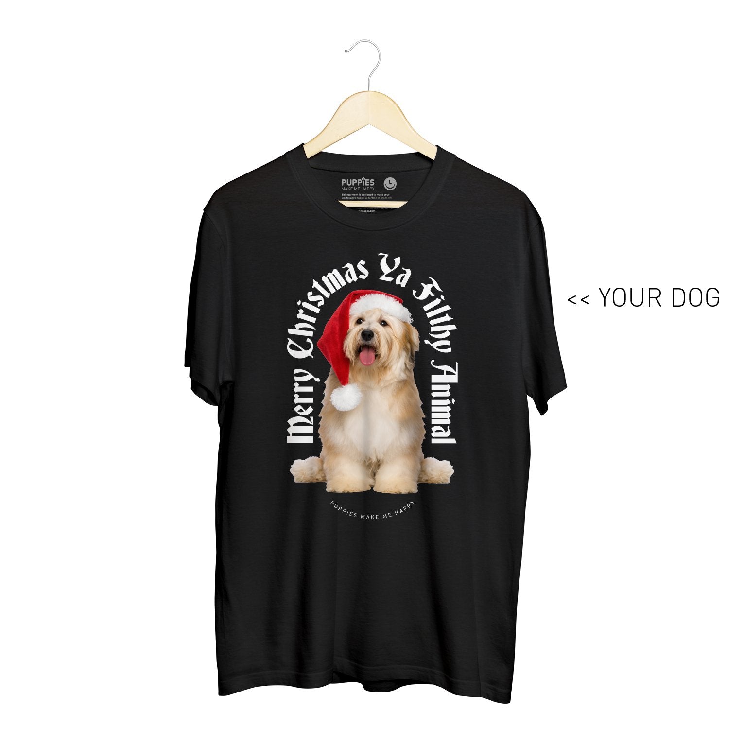 Your Dog Here - My Christmas Miracle | Soft Cotton Uni-Sex  Tee - Puppies Make Me Happy