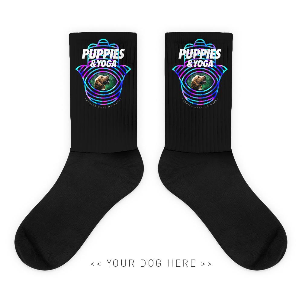 Your Dog Here - Your Dog and Yoga - Socks - Puppies Make Me Happy