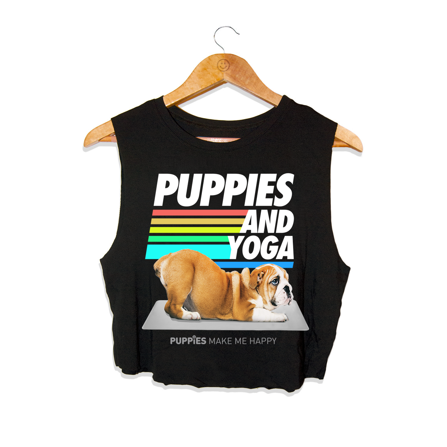 Puppies & Yoga 2020 | Crop Top - Puppies Make Me Happy