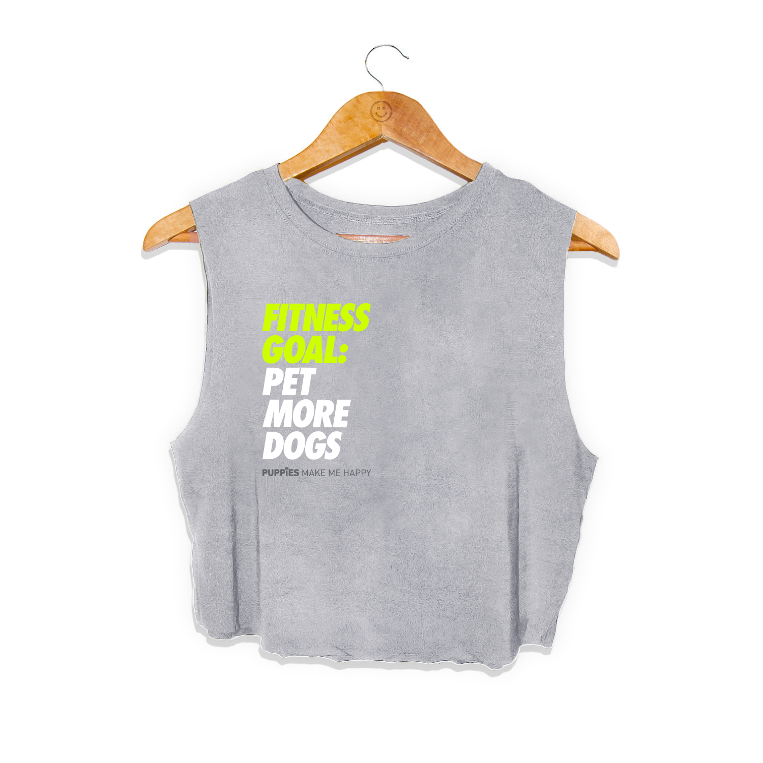 Fitness Goals | Crop Top - Puppies Make Me Happy