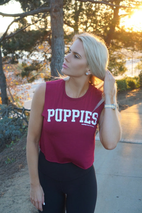 Collegiate Puppies | Crop Top