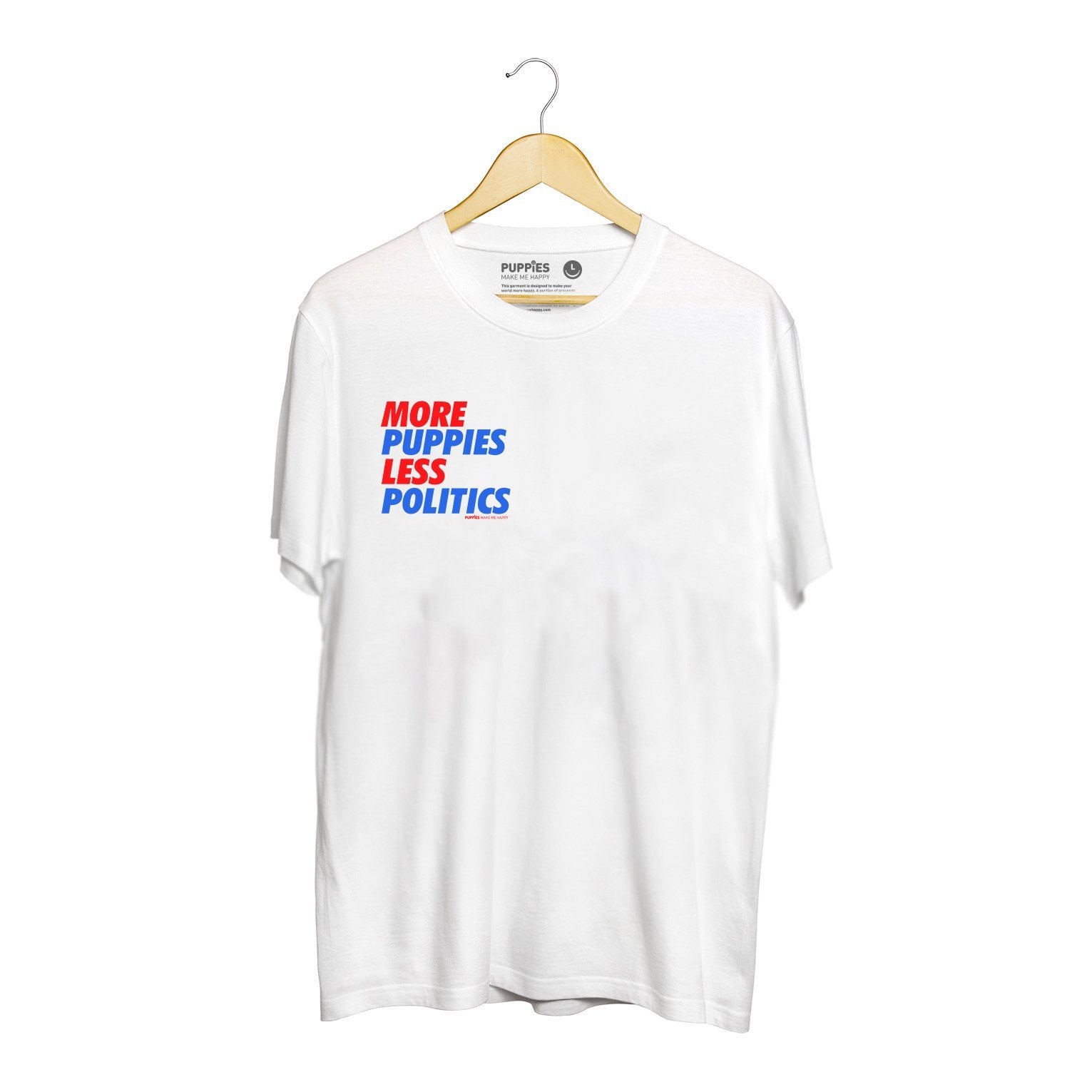 More Puppies Less Politics | Uni-Sex Crewneck Tee