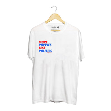 More Puppies Less Politics | Uni-Sex Crewneck Tee