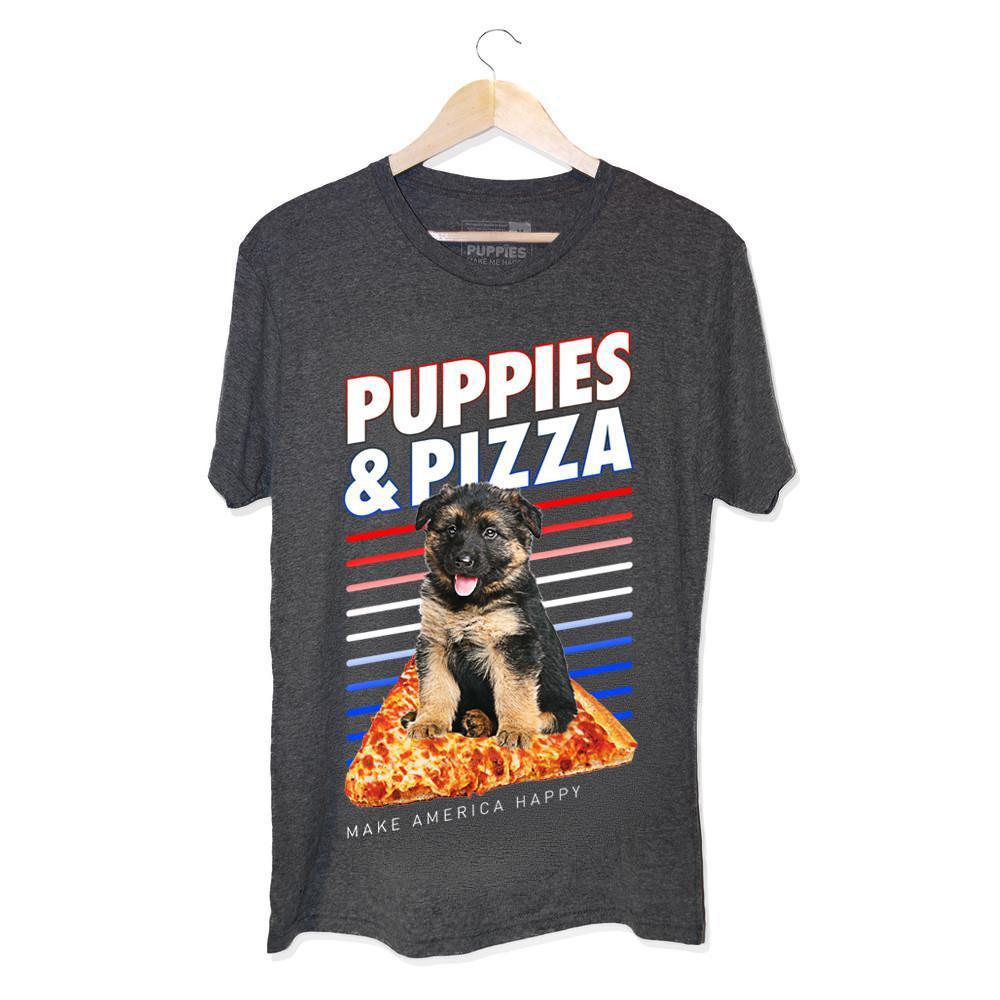 Puppies & Pizza | Soft Cotton Uni-Sex Tee– Puppies Make Me Happy