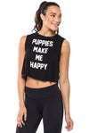 Title Tee | Crop Top - Puppies Make Me Happy