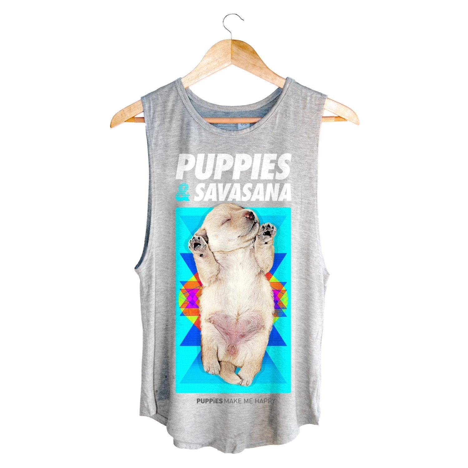 Savasana | Women's Sleeveless - Puppies Make Me Happy