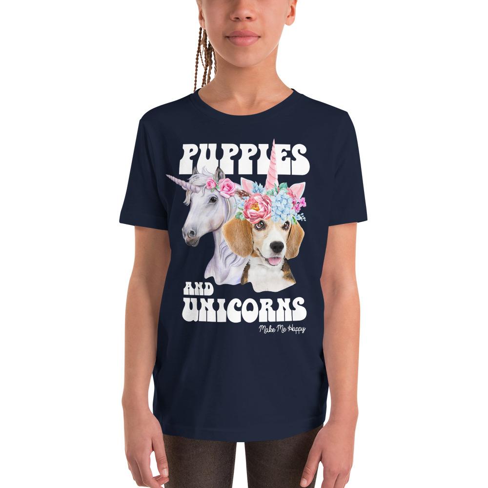 Unicorn Friends | Youth Tee - Puppies Make Me Happy