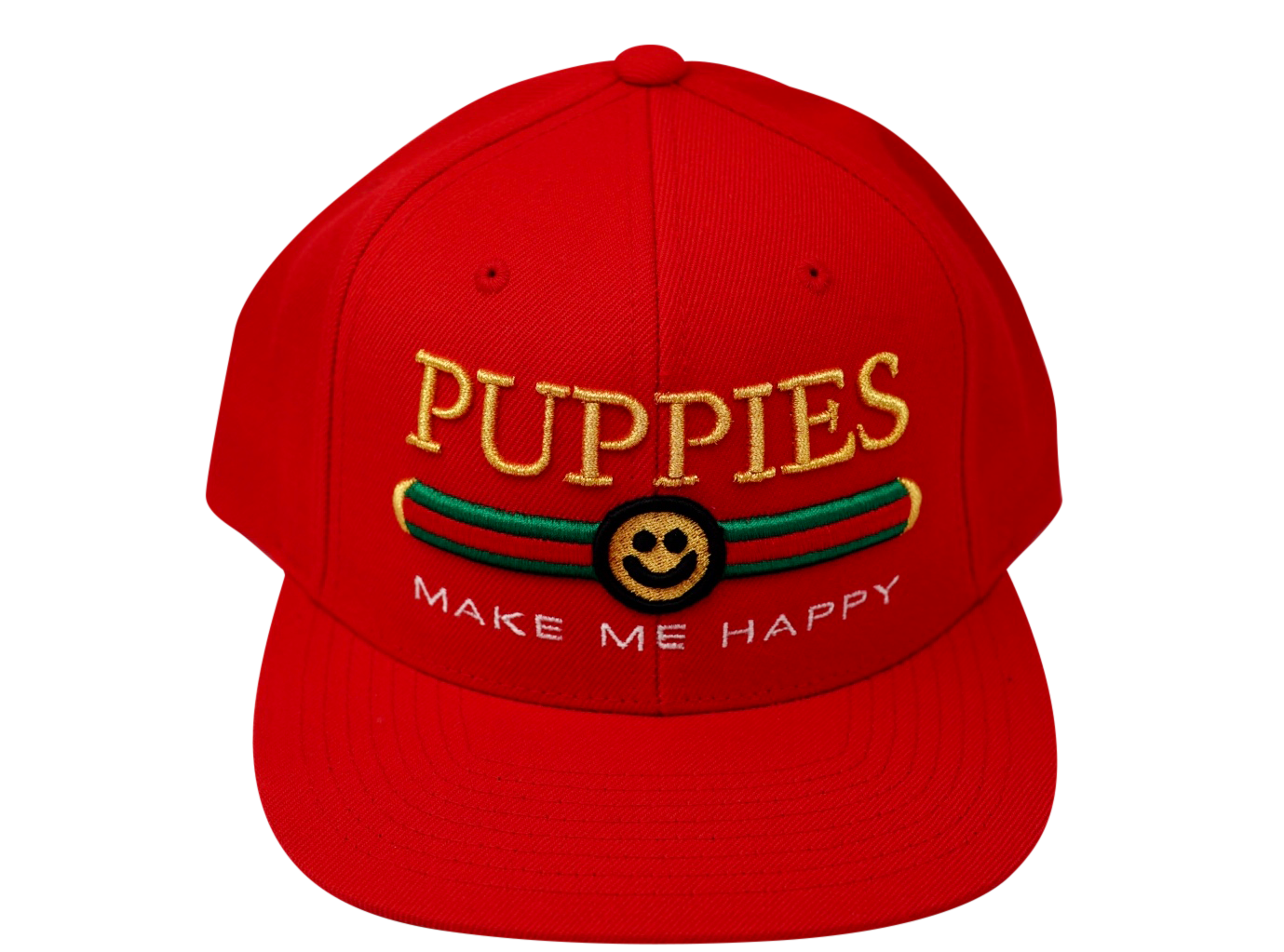 Pup Lux Metallic Gold Puff Snapback - Puppies Make Me Happy