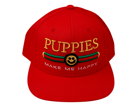 Pup Lux Metallic Gold Puff Snapback - Puppies Make Me Happy