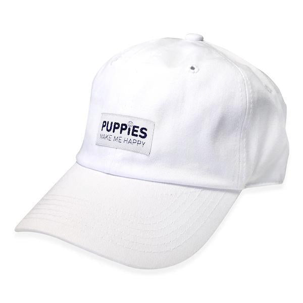 Puppies Make me happy White Cap Side